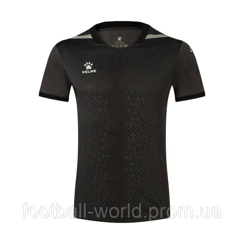 

Футболка Kelme SHORT SLEEVE FOOTBALL JERSEY серо-черная 3801170.9201