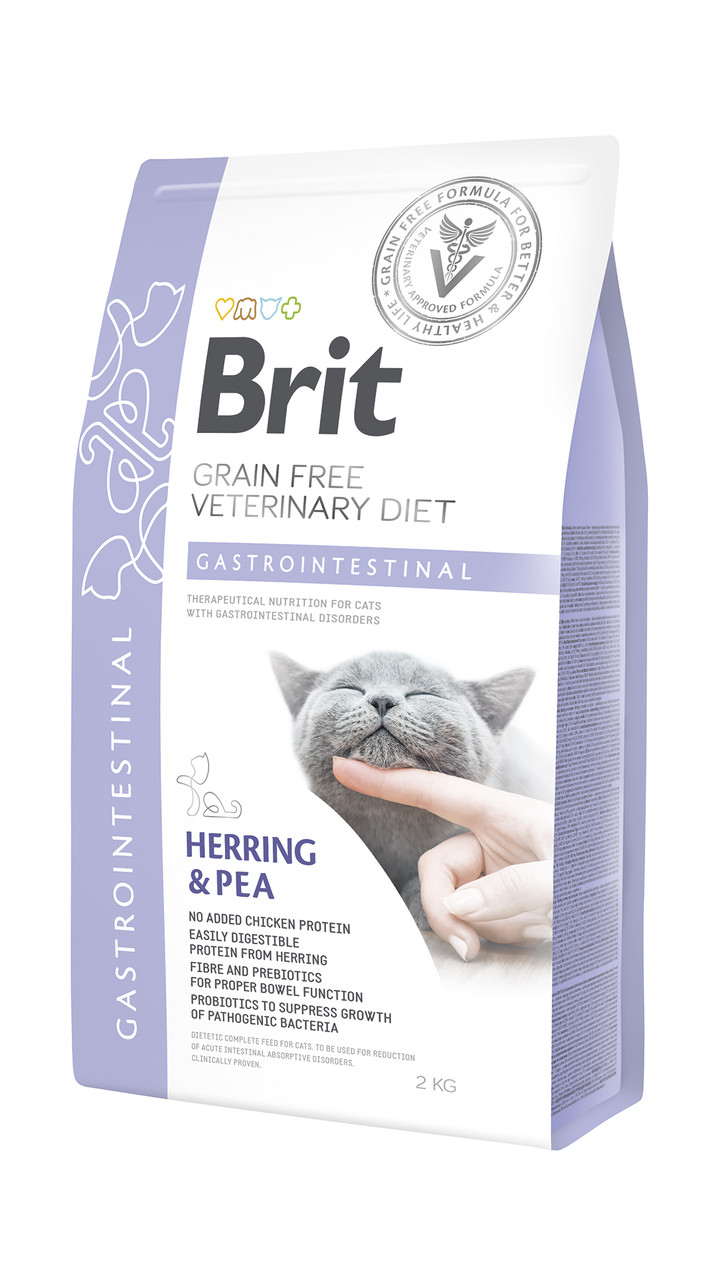 

Brit Veterinary Diet Cat Gastrointestinal, лечебный корм для кошек для снижения острых расстройств кишечника и