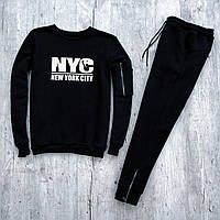 Костюм мужской спортивный теплый NYC черный, фото 1