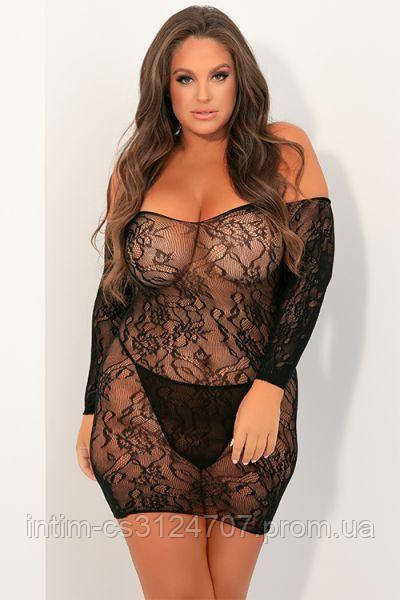 

Мини-платье с открытыми плечами SEDUCTIVE BLACK, XL/2XL