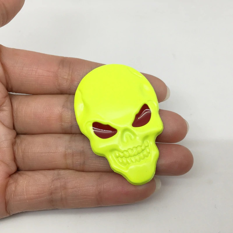 3D эмблема  - череп кислотный