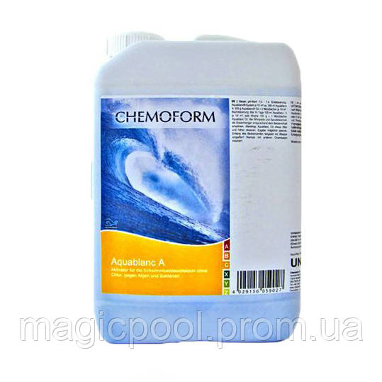 

Бесхлорная дезинфекция Chemoform Aquablanc A Kombinationsliquid 5 л. (жидкий)