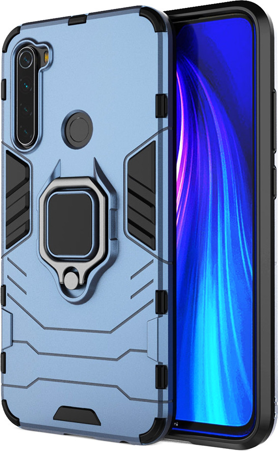 

Чехол накладка для Xiaomi Redmi Note 8 - Hybrid armor 2.0 с кольцом и подставкой Серый
