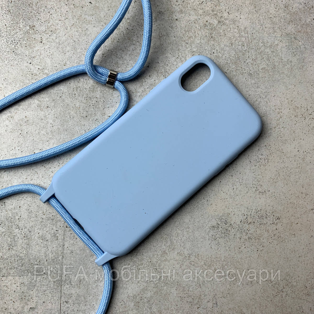 

Чохол-накладка Crossbody silicone case iPhone Xr Sky Blue, Голубой