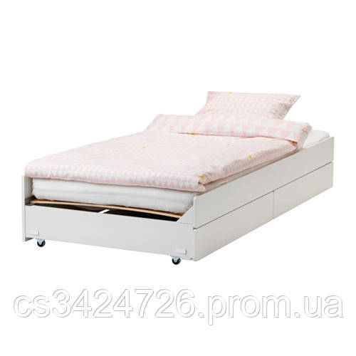 

Каракас кровати с ящиками IKEA SLÄKT 90x200 см Белая (992.394.51)