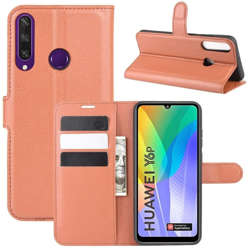 

Чехол-книжка Litchie Wallet для Huawei Y6p Brown, Коричневый