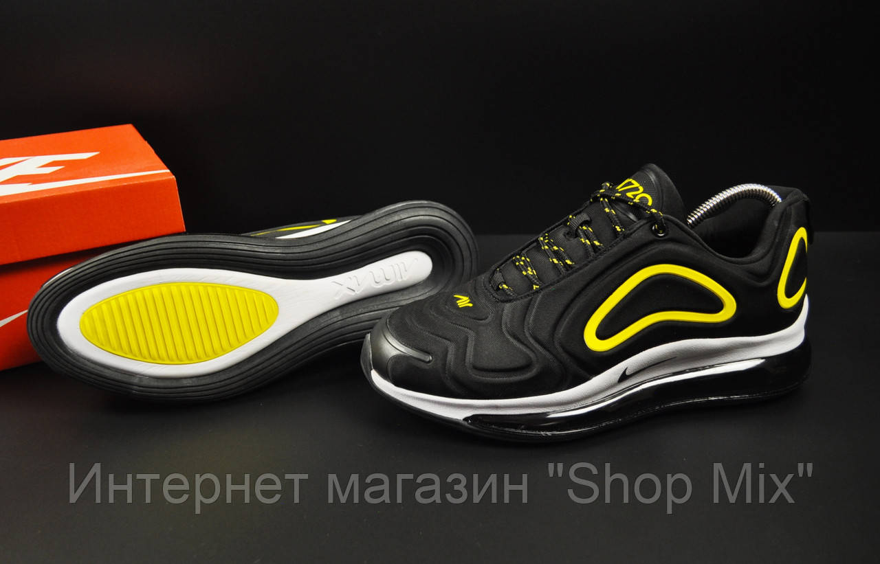 

Кроссовки мужские Nike Air Max 720 в стиле Найк Аер Макс, текстиль код KR-20691. Черные, Черный