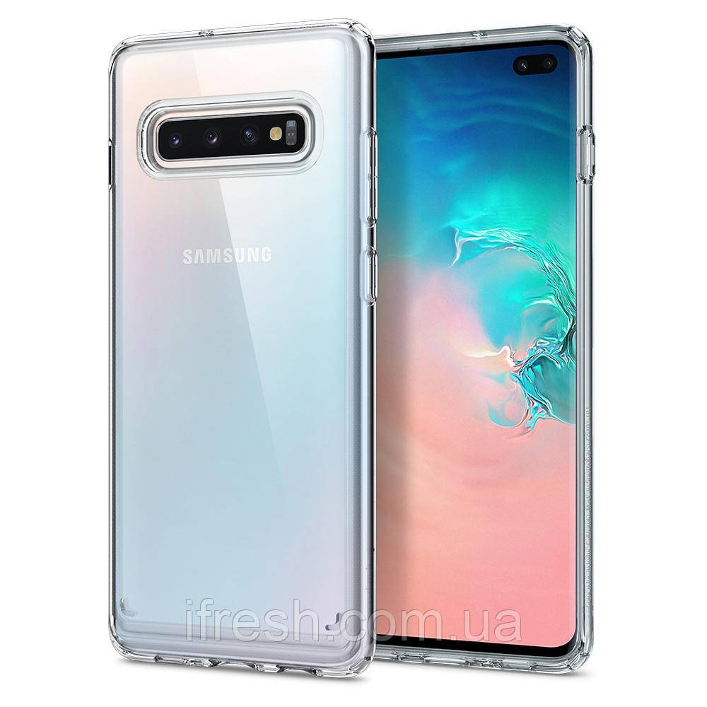 

Чехол Spigen для Samsung Galaxy S10 Plus Ultra Hybrid, Crystal Clear (606CS25766)