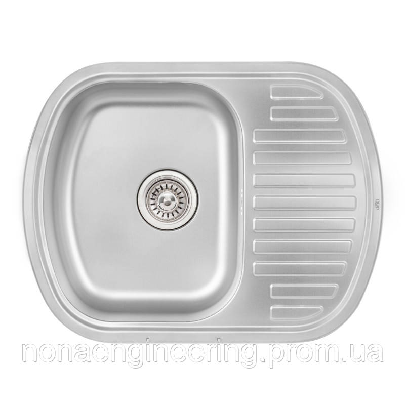 

Кухонная мойка Qtap 6349 Micro Decor 0,8 мм (QT6349MICDEC08), Сталь