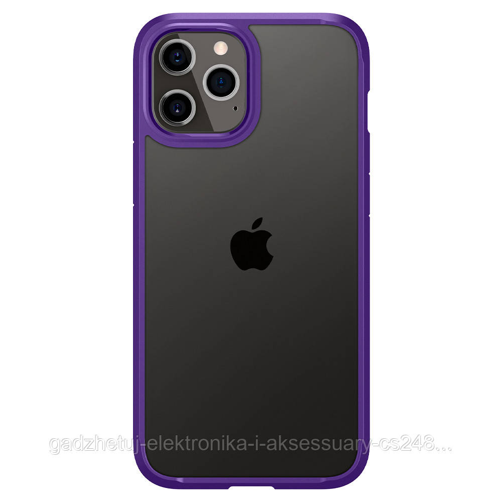 

Чехол Spigen для Apple iPhone 12 Pro Max Crystal Hybrid, Hydrangea Purple, Пурпурный