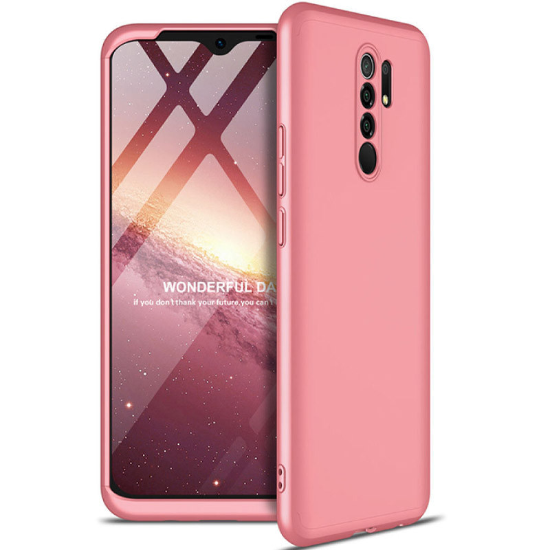 

Матовый защитный чехол GKK 360° для Xiaomi Redmi 9 Розовый
