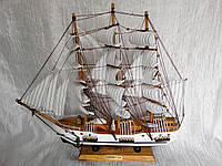 Корабль Парусник Статуэтка Дерево, ткань , пластик 48*44 см