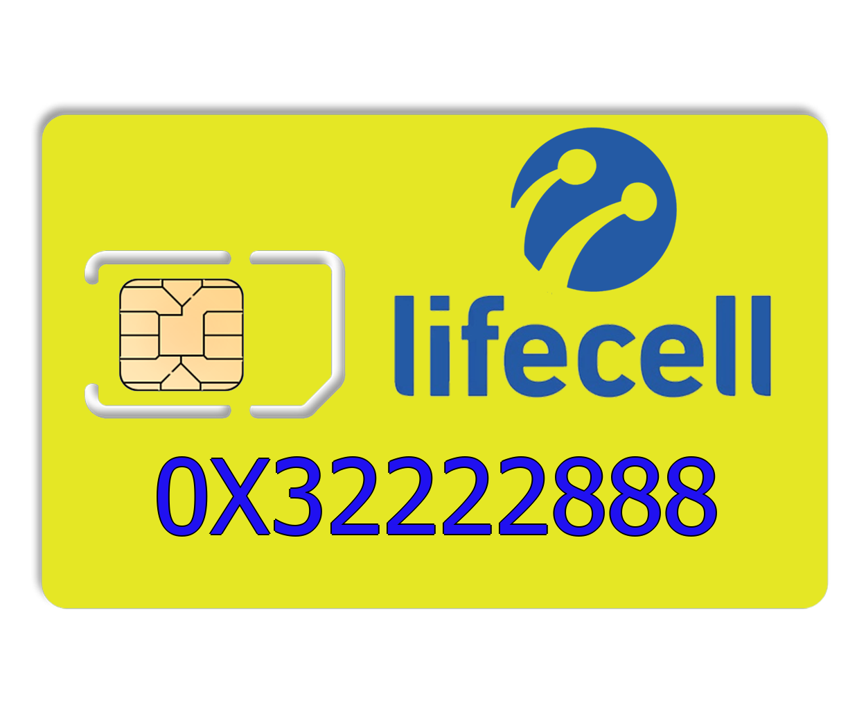 

Красивый номер lifecell 0X32222888