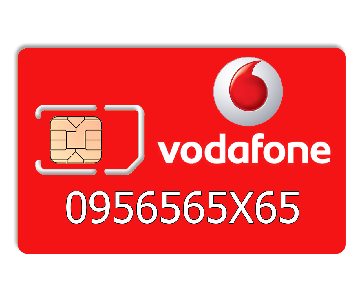 

Красивый номер Vodafone 0956565X65
