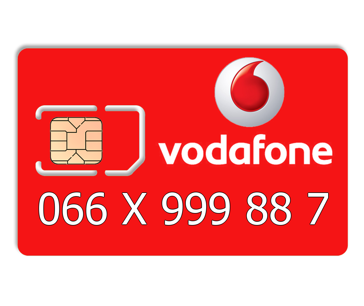 

Красивый номер Vodafone 066 X 999 88 7