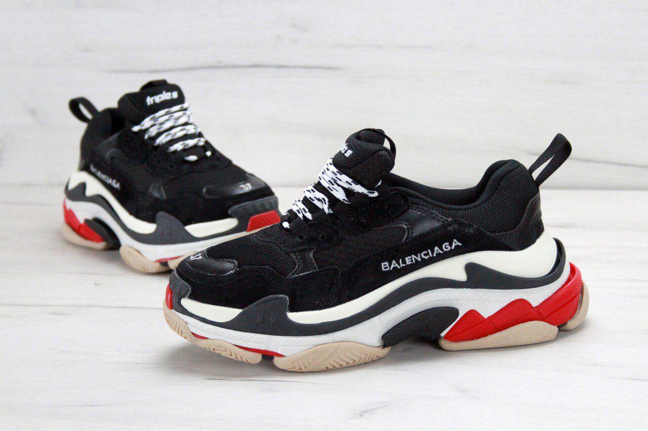 

Мужские кроссовки Balenciaga Triple S Black Red, Черно-красный