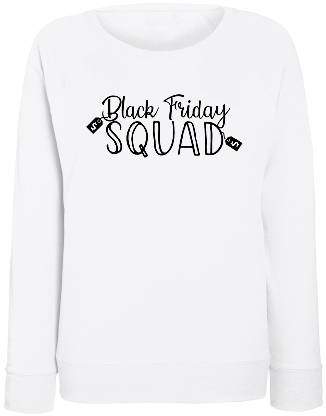 

Женский свитшот "Black Friday Squad" (белый) XS