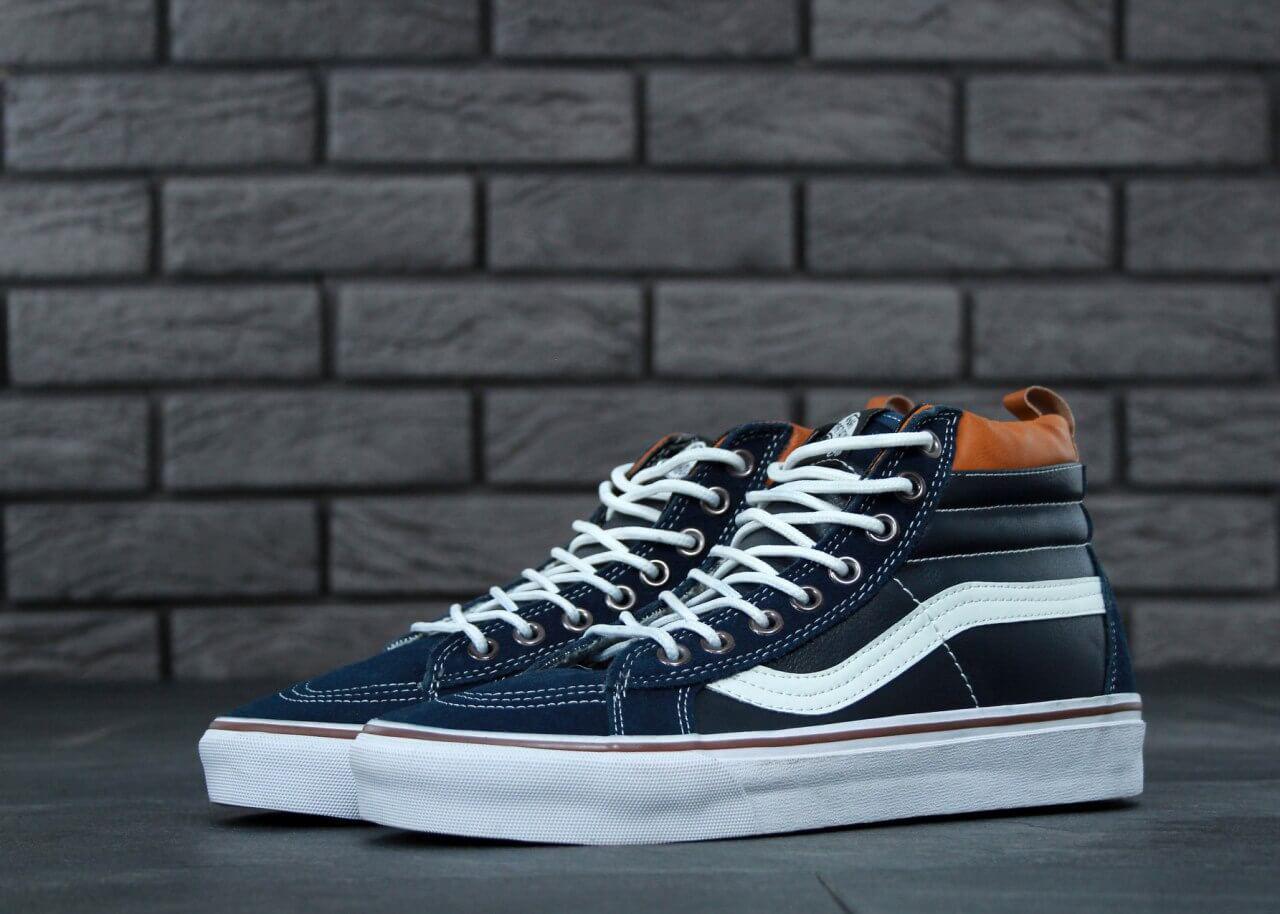 

Кеды Vans SK8 Navy Blue Leather, Синий