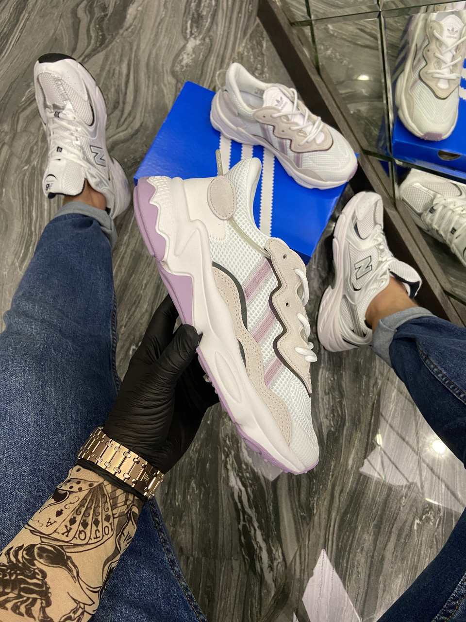 

Adidas Ozweego White Violet (Белый)