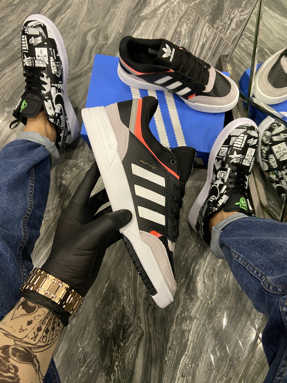 

Adidas Drop Step Black Orange (Черный), Чёрный