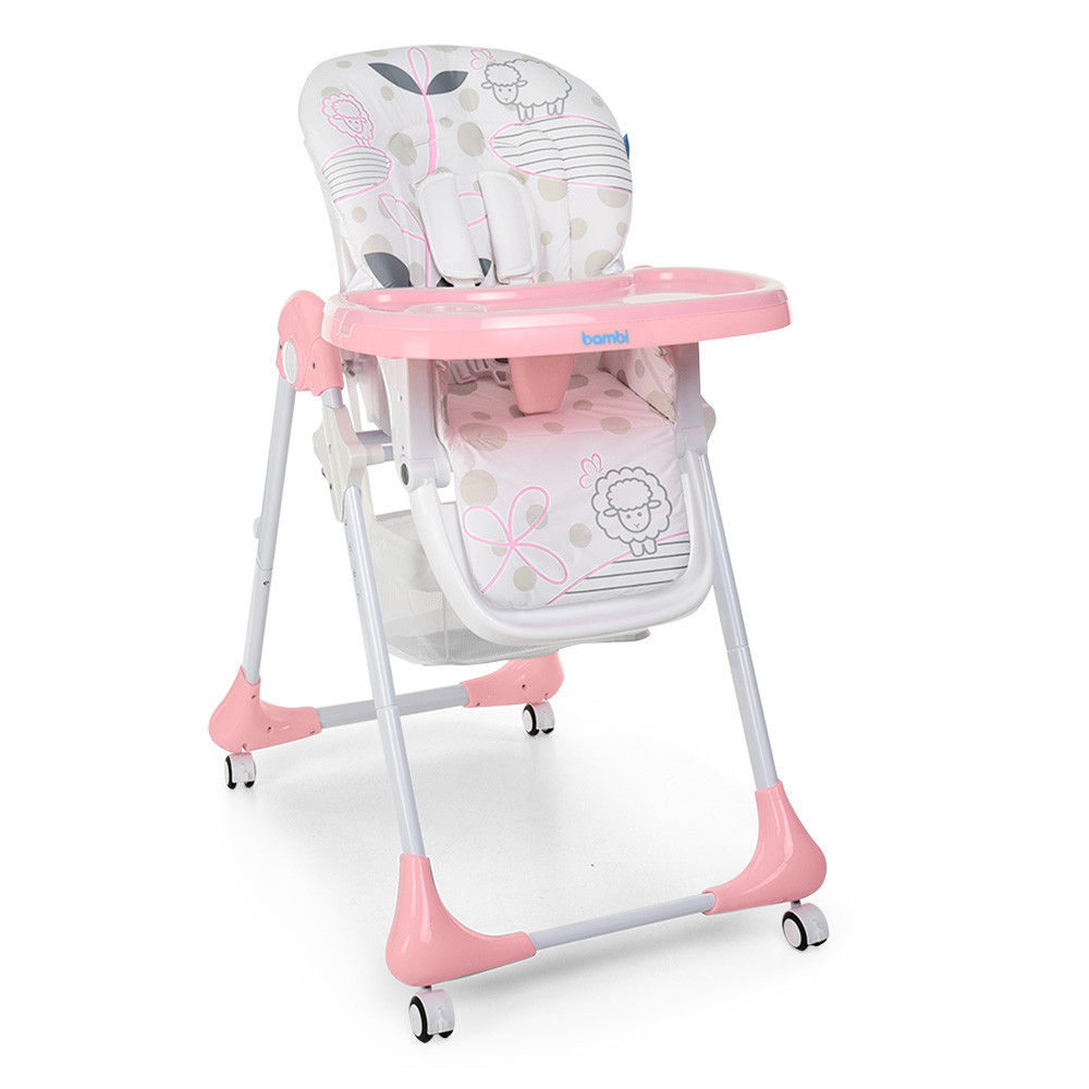 

Детский стульчик-трансформер для кормления Bambi M 3233 Lamb Light Pink 11/59, Розовый