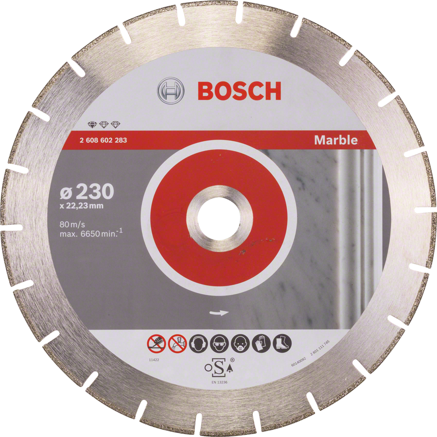 

Диск алмазный отрезной Bosch Standard for Marble (230х22.23 мм) (2608602283)