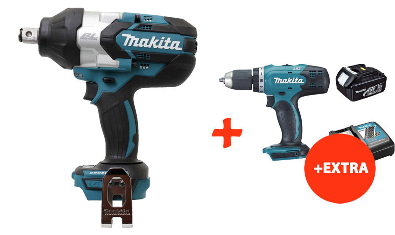 

Аккумуляторный гайковерт Makita DTW1001Z+аккумуляторная дрель-шуруповерт Makita DDF453RFX7 (DTW1001RFX7)