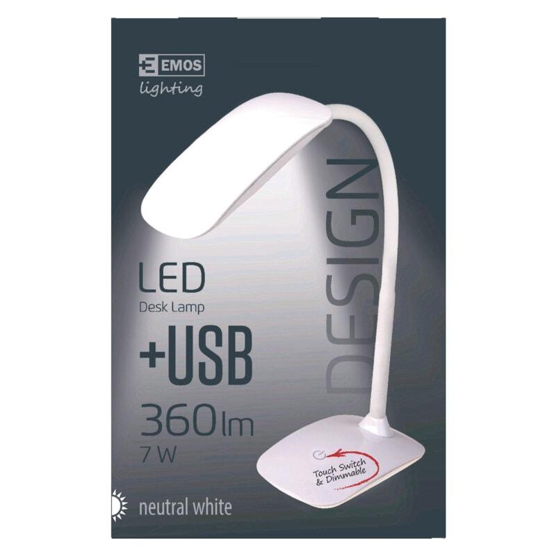 

Настольная LED лампа Emos MA66-D Белая (Z7572)