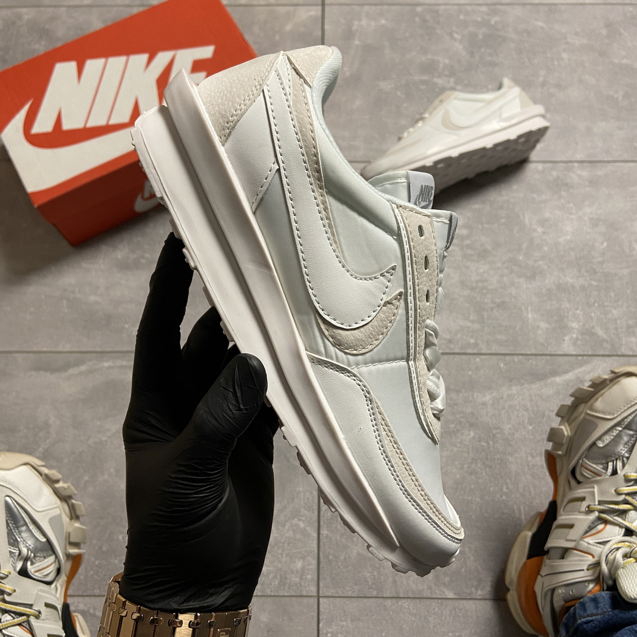 

Nike LD Waffle Sacai Triple White (Белый)