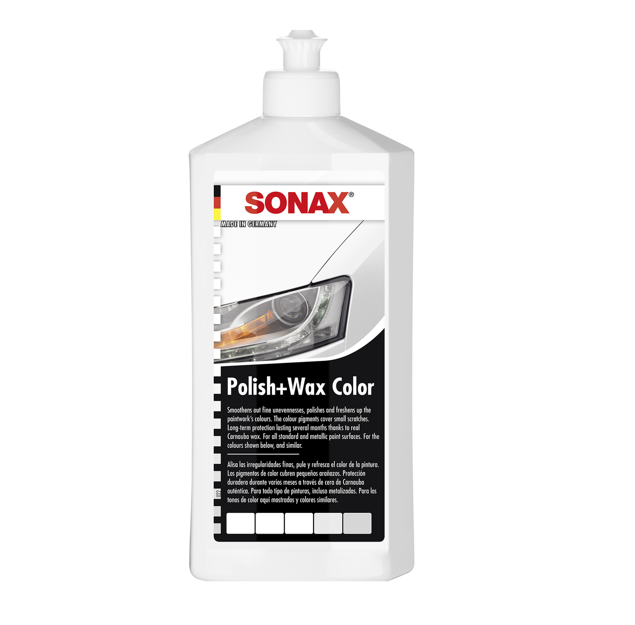 

Цветной полироль с воском SONAX Polish & Wax Color NanoPro белый 250 мл (296041)