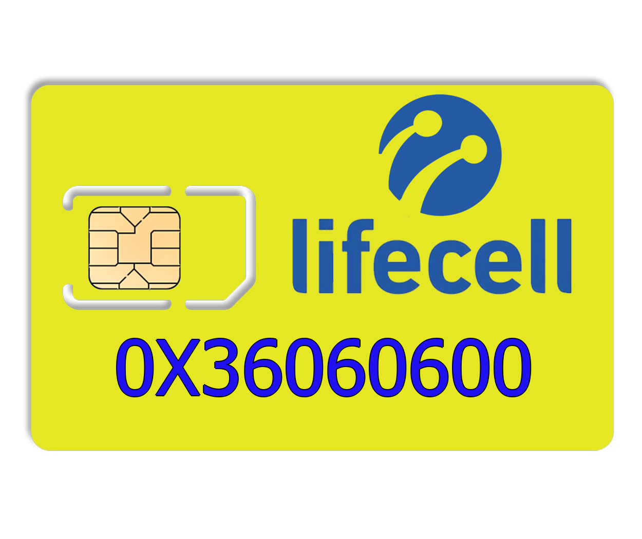 

Красивый номер lifecell 0X36060600