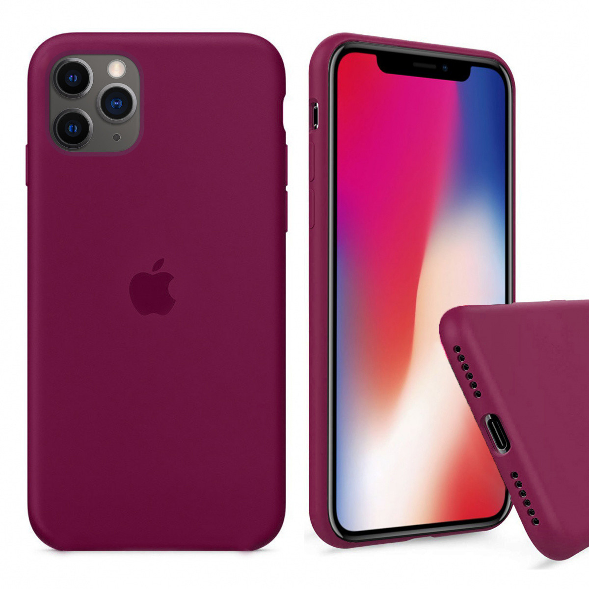 

Панель Wemacy Silicone Full Case для iPhone 12/12 Pro Rose red (PS-0652