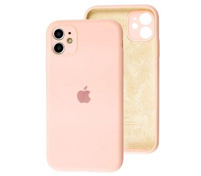 

Чехол для Apple iPhone 11 Silicone Case с бархатом с закрытым низом и камерой чохол на эпл айфон 11 персиковый