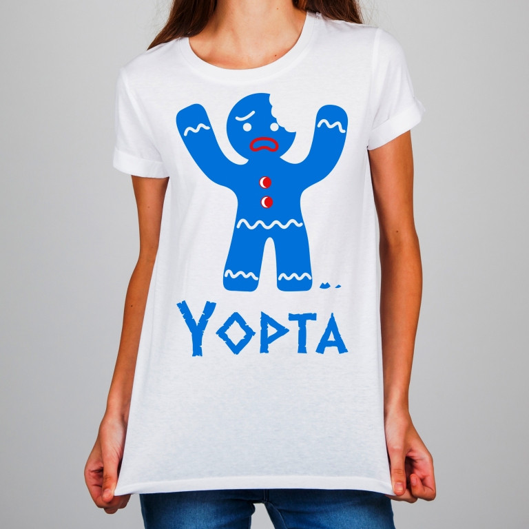 

Женская футболка с принтом Печенька "Yopta" Push IT, Белый