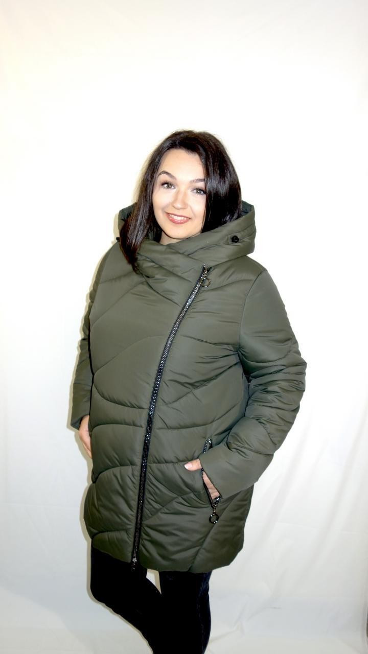 

Куртка женская утепленная осень зима GOOD 50 хаки 9003, Зеленый: хаки