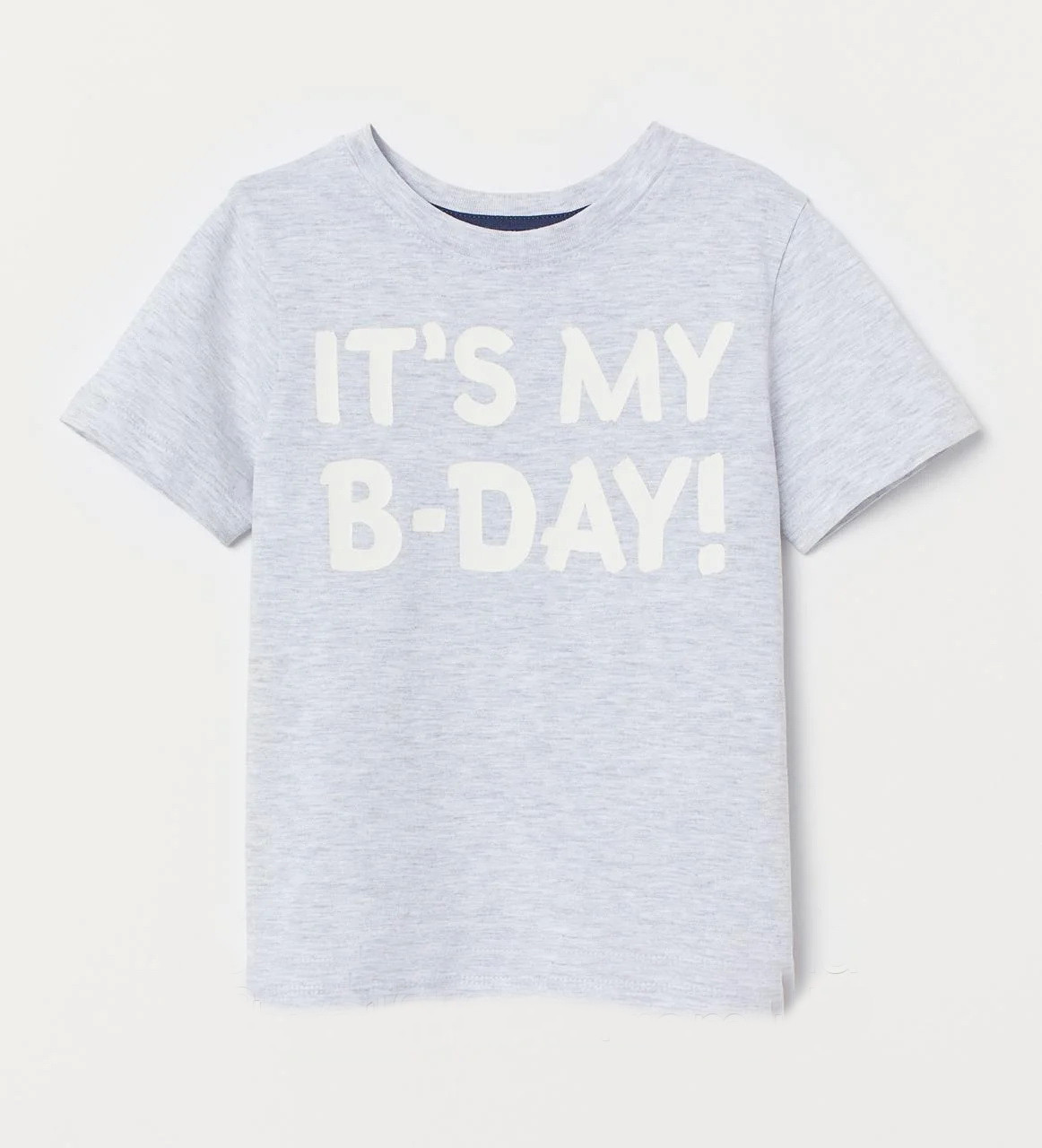 

Детская футболка с принтом "It's my B-DAY" 3-4 года, Серая Push IT