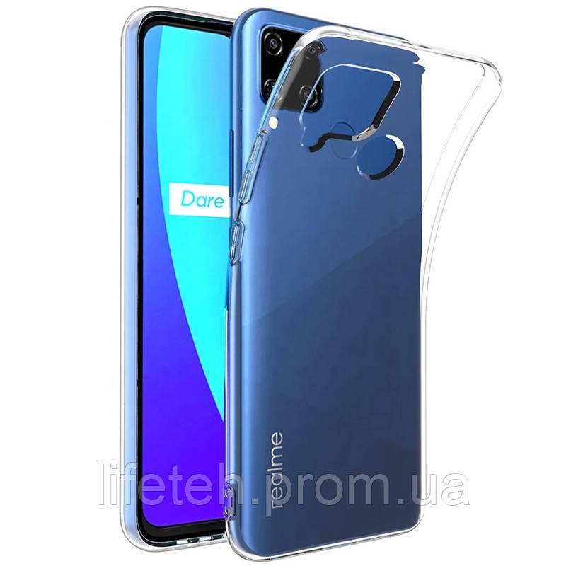 

TPU чехол Epic Transparent 1,0mm для Realme C15 / C12, Бесцветный (прозрачный)