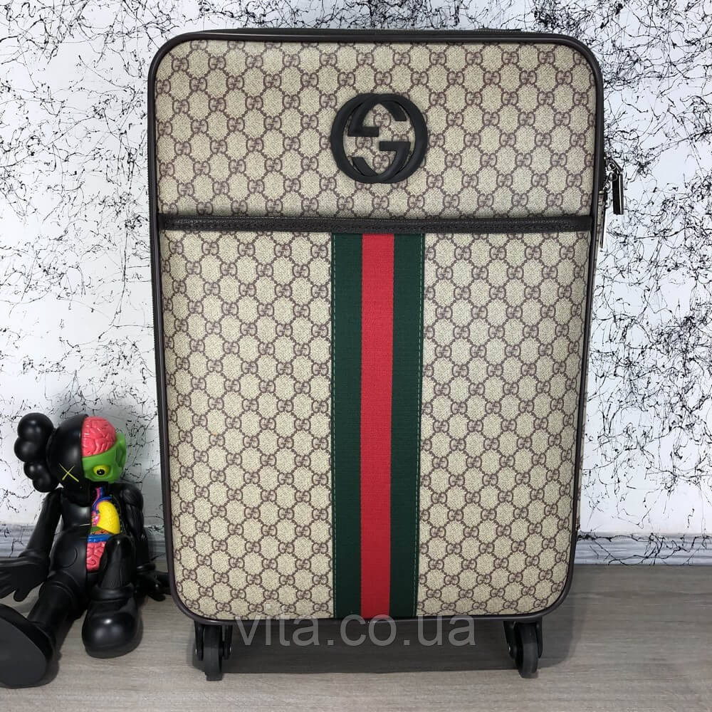 

Сумка дорожная Rolling Luggage Signature 55 with Web Beige Чемодан