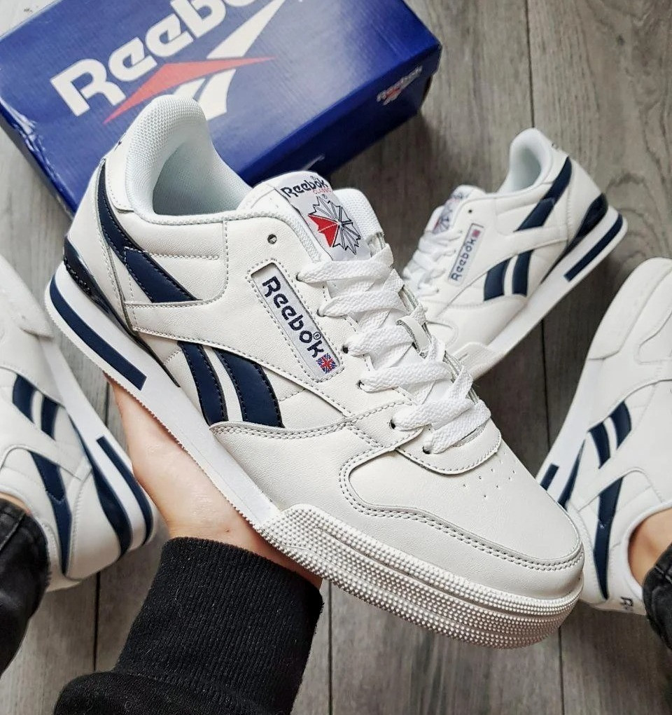 

Мужские Кроссовки Reebok Classic Plus White-Blue Бело-Синие Рибок 41,43,45 размеры, Белый