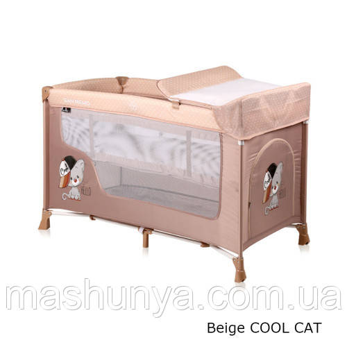 

Манеж - кровать Lorelli San Remo 2 с пеленатором Пром, Beige cool cat