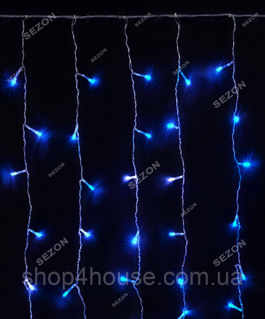 Гірлянда штора 240 LED 3м*1.5 м, Синій колір