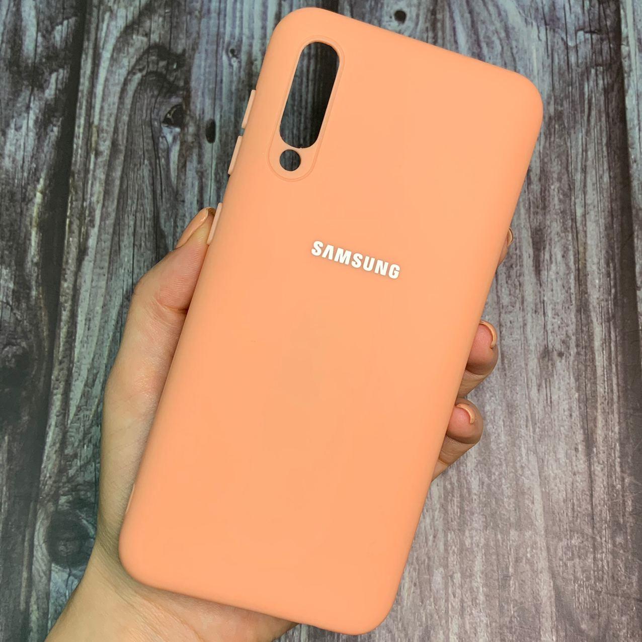 

Чехол для Samsung Galaxy A30s силиконовый с бархатом с магнитной пластиной чохол на самсунг а30с персиковый, Зеленый