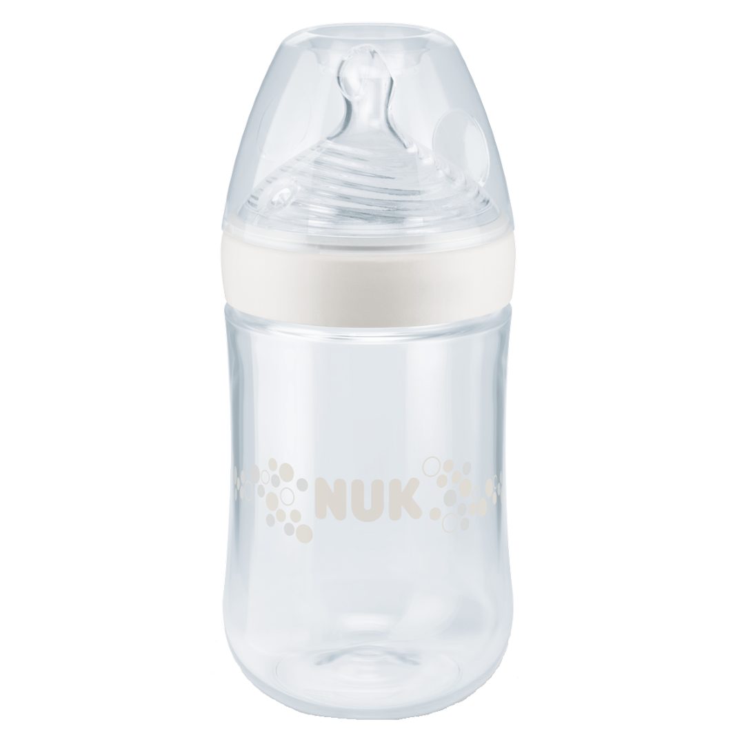 

Бутылочка пластиковая NUK NatureSense, 260мл с силиконовой соской 2 размера, отверстие М