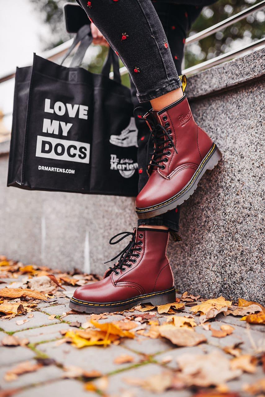 

Женские ботинки Dr. Martens 1460 Cherry Red (мех) 38, Бордовый