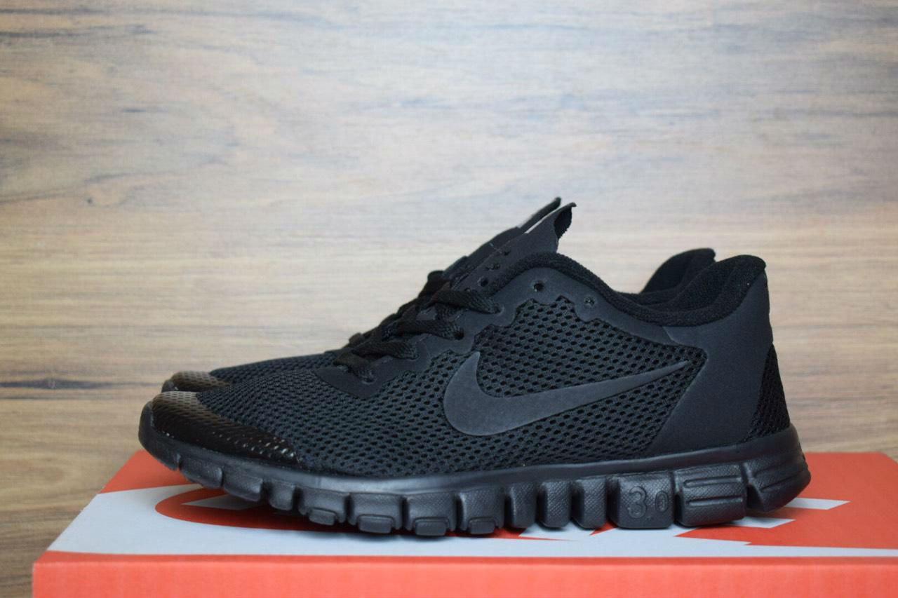 

Кроссовки мужские Nike Free Run 3.0 в стиле Найк Фри Ран, тектсиль, текстиль код OD-10053. Черные, Черный