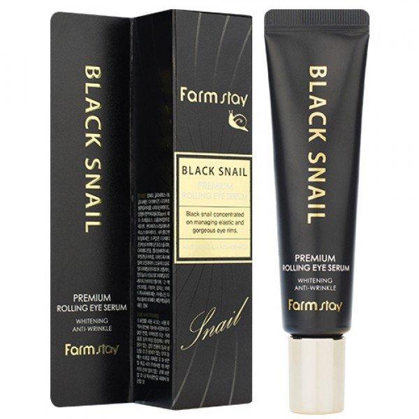 

Сыворотка-ролер для кожи вокруг глаз FarmStay Black Snail Premium Rolling Eye Serum