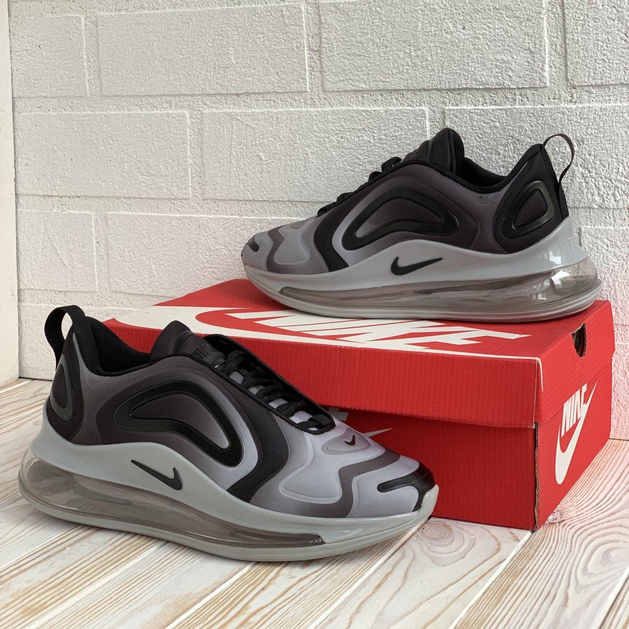 

Женские кроссовки Nike Air Max 720 Black Grey / Найк Аир Макс 720 Черные Серые 38, Темно-серый