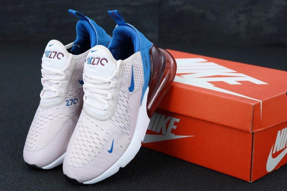 

Женские кроссовки Nike Air Max 270 Grey Blue / Найк Аир Макс 270 Серые Синие, Серый