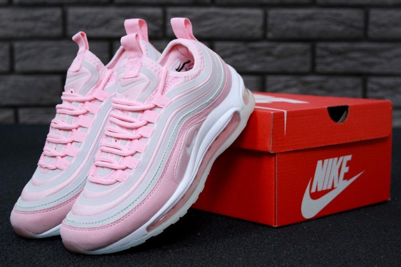 

Женские кроссовки Nike Air Max 97 White Pink / Найк Аир Макс 97 Белые Розовые 40, Розовый