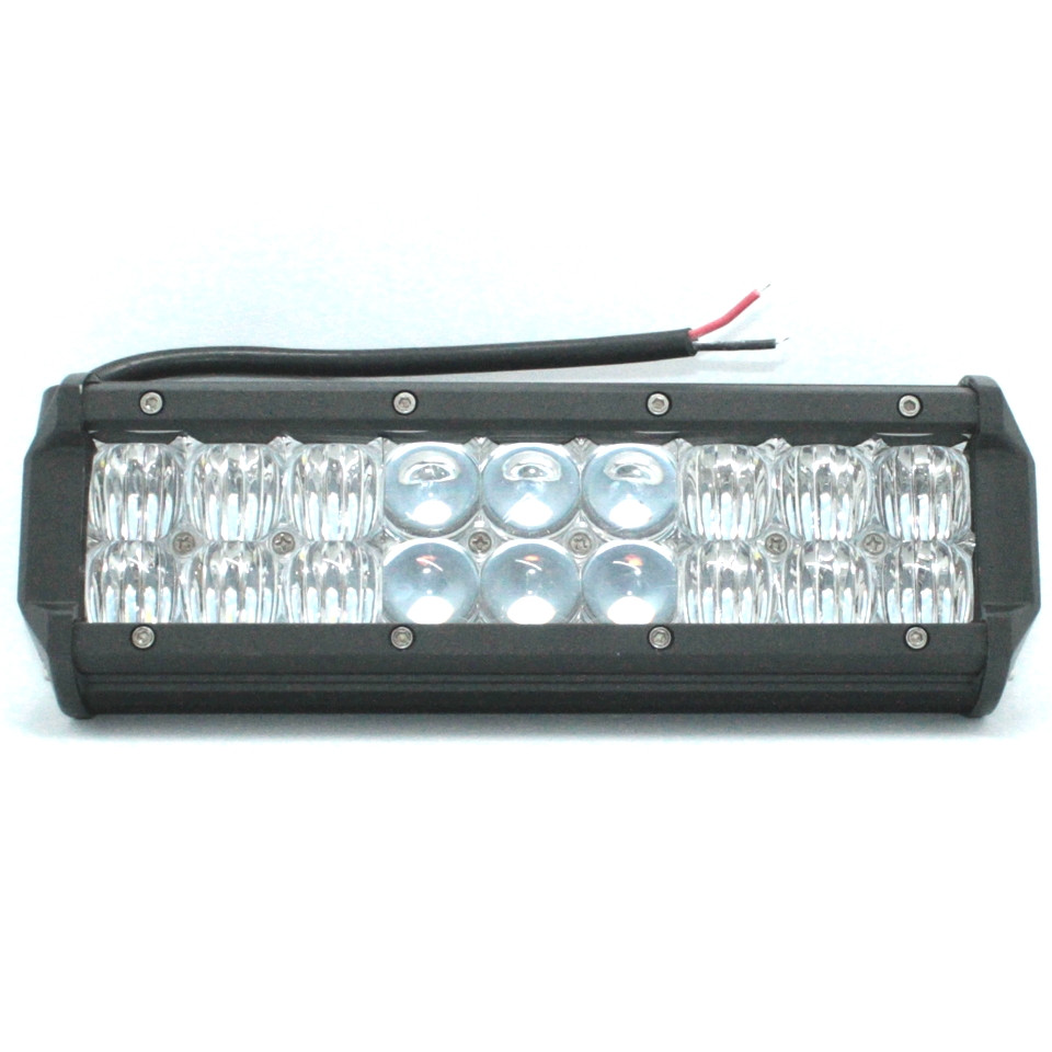 

Светодиодная балка автофара на крышу 18 LED 5D-54W-MIX 23 см Панорамная Двухрядная Световая Люстра Прожектор, Черный